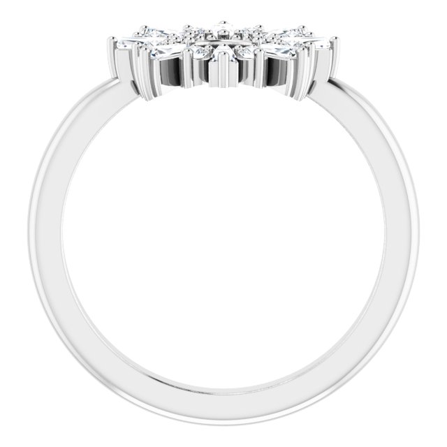 14K White 3/8 CTW Diamond Circle Ring  